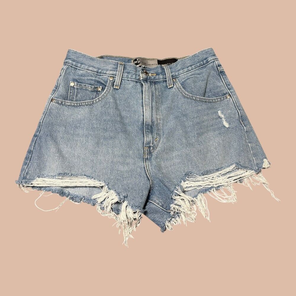 Levi's Silver Tab Jean shorts Womens Size 29 Cut Off Summer - Picture 2 of 10